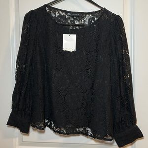 Long sleeve lace top
